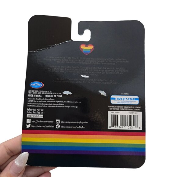 Disney NWT Rainbow Collection lgbtqiq+ pride Mickey Mouse Plush Keychain - Picture 3 of 3